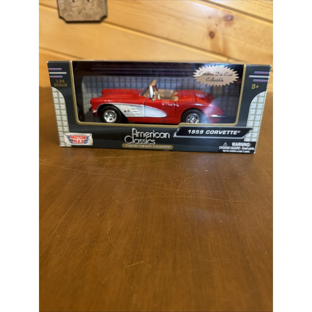 1959 CHEVROLET CORVETTE 1:24 DIECAST MODEL CAR 2008 MOTORMAX #73200AC